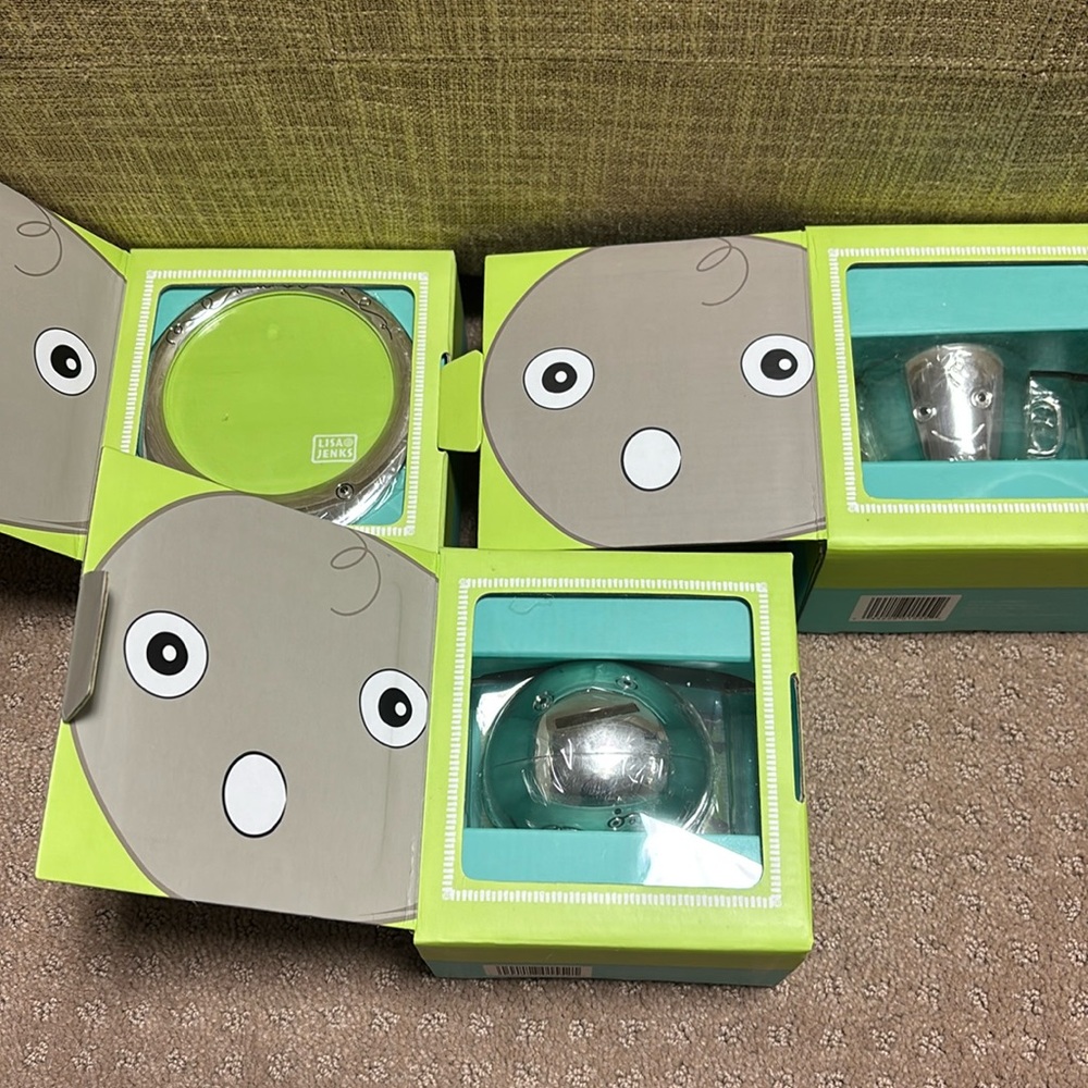 Lisa Jenks Jewelry Baby Collection - uh-oh! Frame ,cup and bank